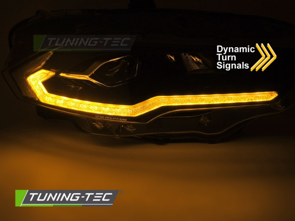 Přední světla LED, LED denní světla pro FORD MUSTANG 2018-2021 černá