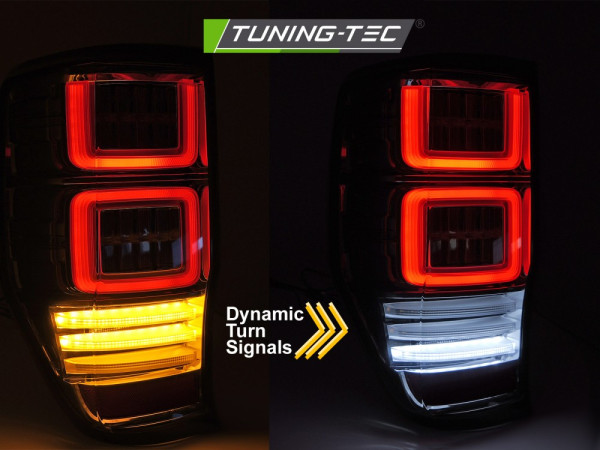 Zadní světla LED, s dynamickým blinkrem pro Ford Ranger (2012-2018) kouřová