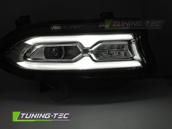 Přední světla FULL LED pro DODGE CHARGER 2014-2023 chrom