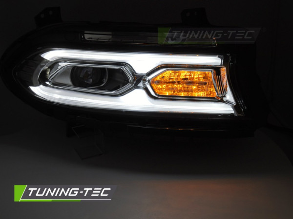 Přední světla FULL LED pro DODGE CHARGER 2014-2023 chrom