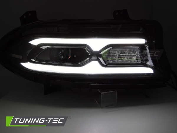 Přední světla FULL LED pro DODGE CHARGER 2014-2023 černá