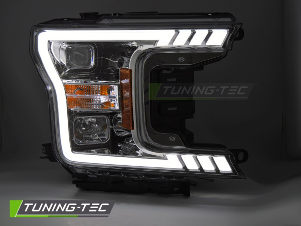 Přední světla s LED pro FORD F150 MK13 2017-2020 chrom