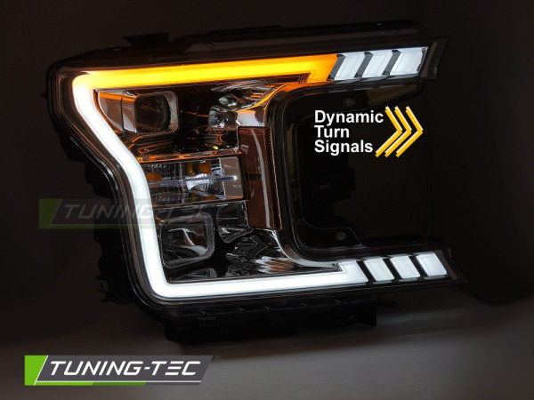 Přední světla s LED pro FORD F150 MK13 2017-2020 chrom