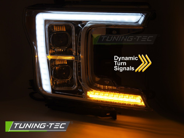 Přední světla full LED pro FORD F150 MK13 2017-2020 chrom