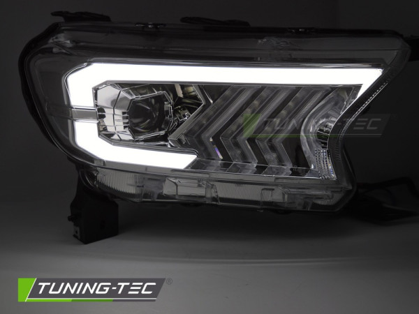 Přední světla s LED pro FORD RANGER V 2016-2022 chrom