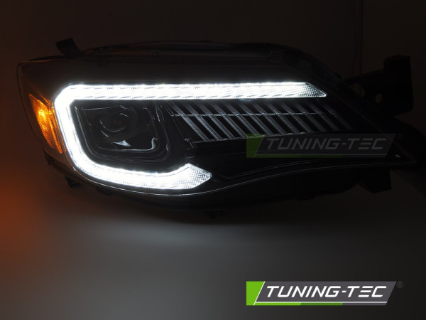 Přední světla s LED pro SUBARU WRX 2008-2014 černá