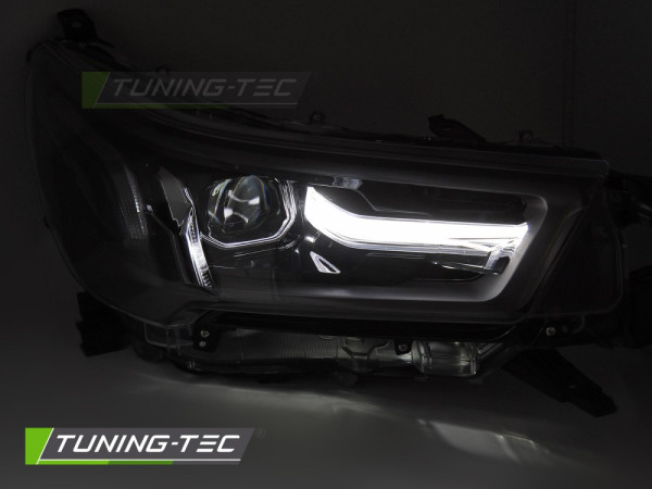 Přední světla s LED pro TOYOTA HILUX 2020- černá