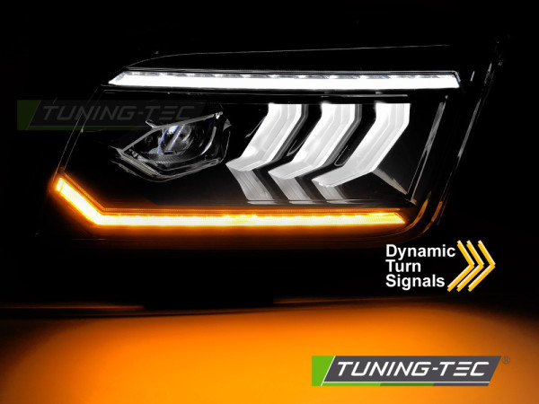 Přední světla s LED pro FORD MUSTANG 2004-2009 černá