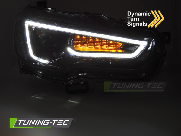 Přední světla LED pro MITSUBISHI LANCER 8 2008-2016 černá