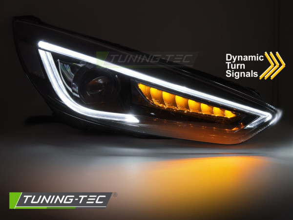 Přední světla s LED pro Ford FOCUS MK3 2014-2018 černá