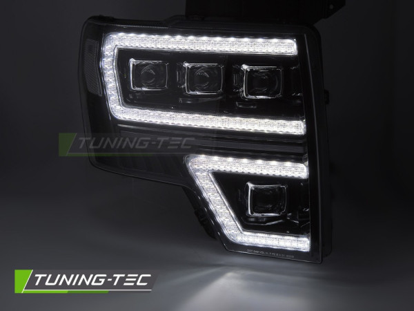 Přední světla s LED pro Ford F150 MK12 2008-2014 černá