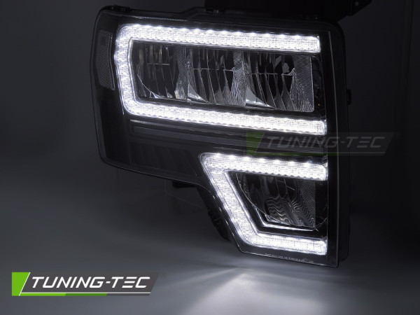Přední světla s LED pro Ford F150 MK12 2008-2014 černá