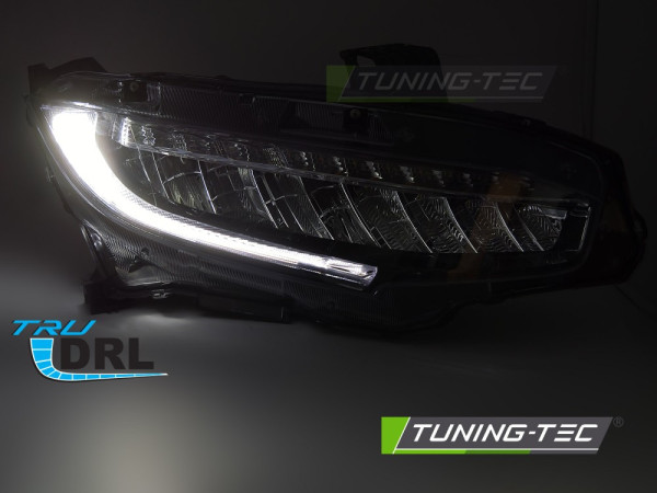 Přední světla LED pro HONDA CIVIC X 2016-2021 černá