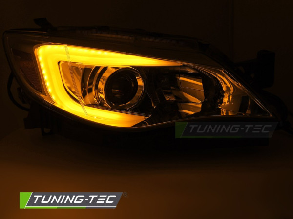 Přední světla s LED pro SUBARU WRX 2008-2014 chromová