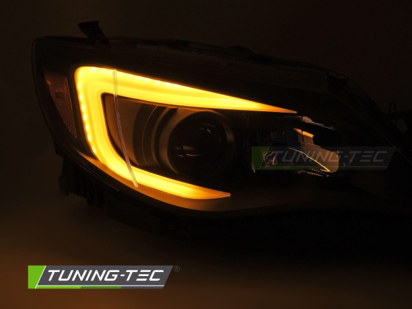 Přední světla s LED pro SUBARU WRX 2008-2014 černá