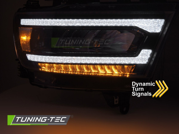 Přední světla s LED pro DODGE RAM 2019-2022 černá