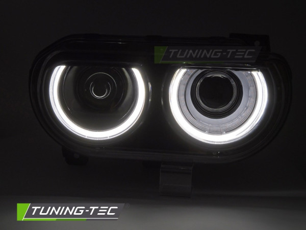 Přední světla s LED pro DODGE CHALLENGER 2008-2014 černá