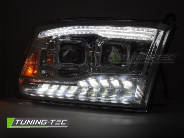 Přední světla s LED pro DODGE RAM 2009-2018 double chromová