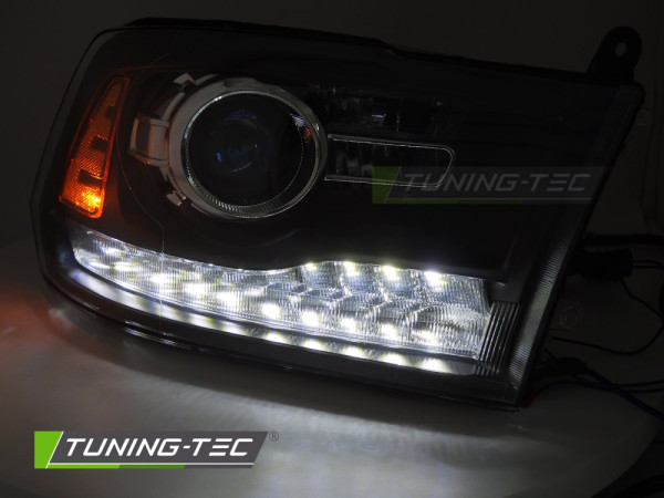 Přední světla s LED pro DODGE RAM 2009-2018 černá