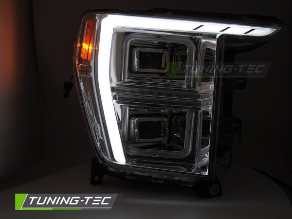 Přední světla s LED pro Ford F150 MK13 2020-2023 chromová