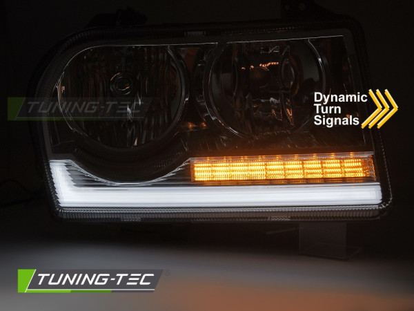 Přední světla s LED pro CHRYSLER 300 2005-2008 chromová