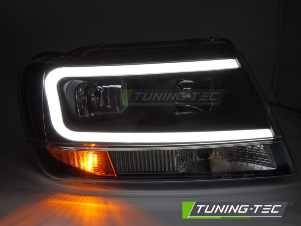Přední světla s LED pro JEEP GRAND CHEROKEE 1999-2005 černá