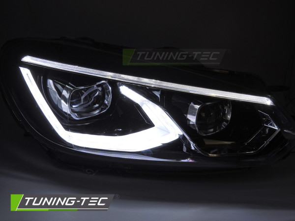 Přední světla s LED pro VW Golf 6 2008-2013 černá