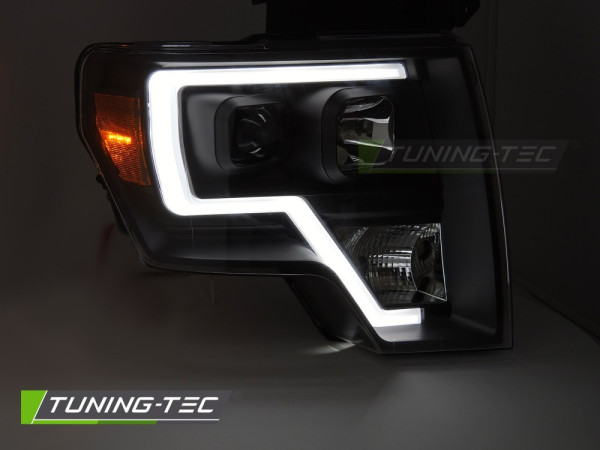 Přední světla s LED BAR pro FORD F150 MK12 2008-2014 černá