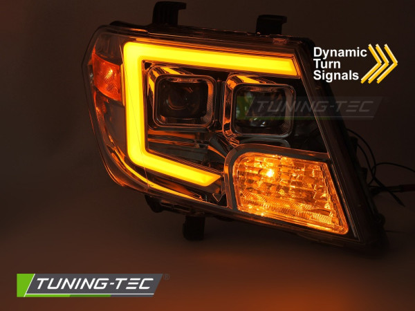 Přední světla s LED pro NISSAN FRONTIER 2010-2014 chromová