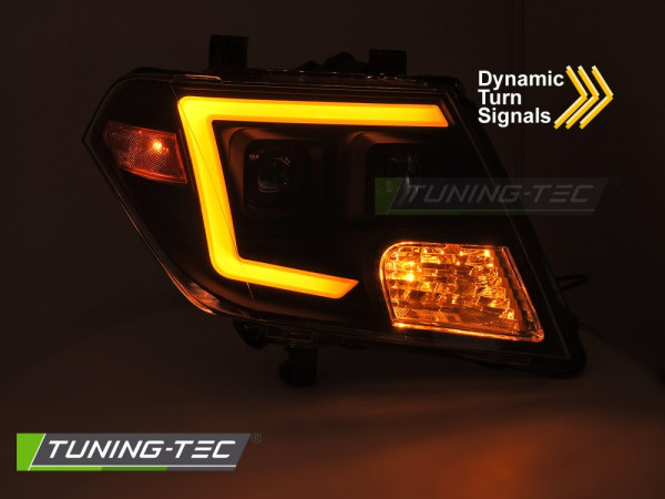 Přední světla s LED pro NISSAN FRONTIER 2010-2014 černá