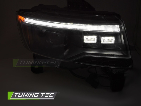 Přední světla s LED, LED denní světla, pro JEEP GRAND CHEROKEE 2014-2021 černá