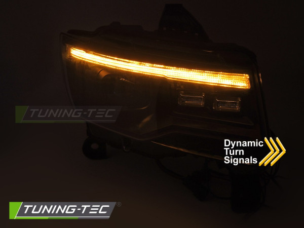 Přední světla s LED, LED denní světla, pro JEEP GRAND CHEROKEE 2014-2021 černá