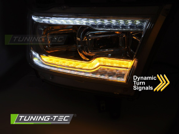 Přední světla LED pro DODGE RAM 2019-2022 chromová