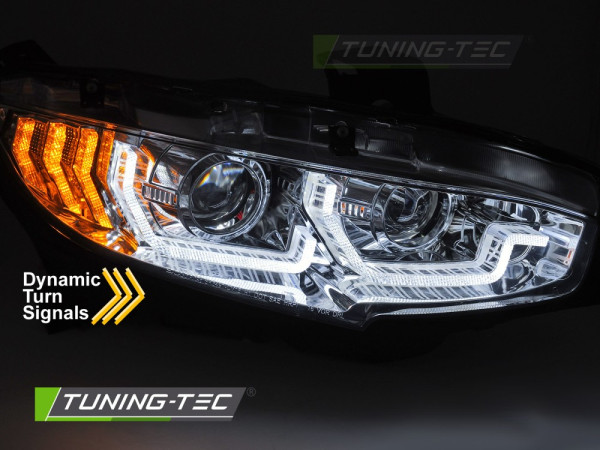 Přední světla s LED pro HONDA CIVIC X 2016-2021 chromová