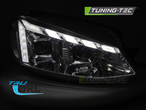 Přední světla s LED pro VW GOLF 7 2017-2019 chromová