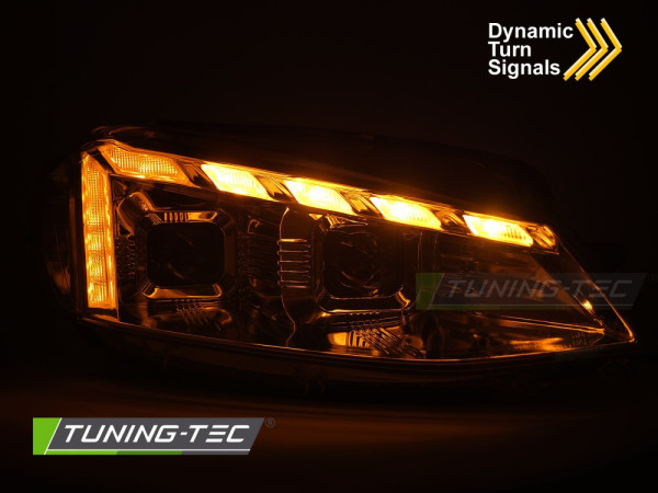 Přední světla s LED pro VW GOLF 7 2017-2019 chromová