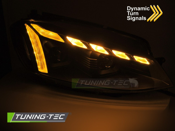 Přední světla s LED pro VW GOLF 7 2017-2019 černá