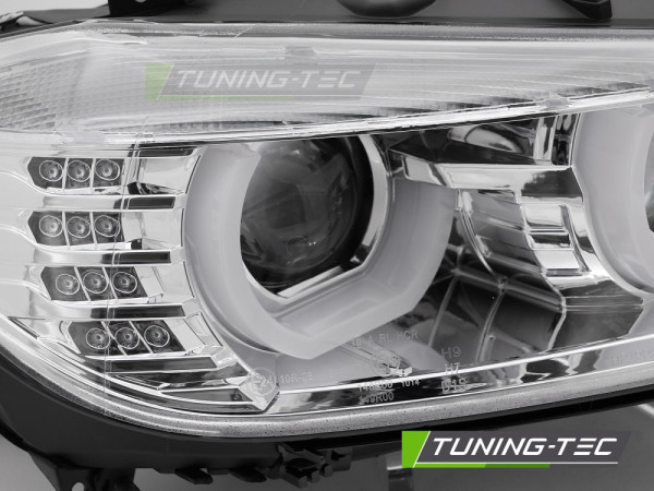 Přední světla U-TYPE LED pro BMW F30/F31 2011-2015 xenon chromová