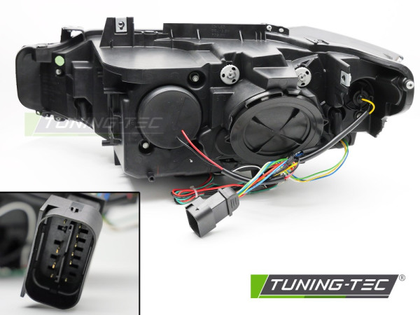 Přední světla s yellow LED pro BMW F30/F31 11-15 chromová