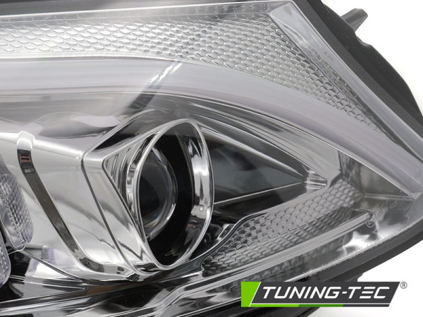 Přední světla s LED pro MERCEDES-BENZ W205 2014-2018 chromová