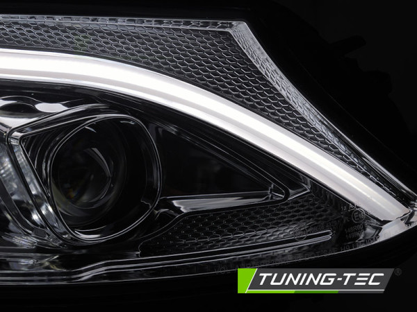 Přední světla s LED pro MERCEDES-BENZ W205 2014-2018 chromová