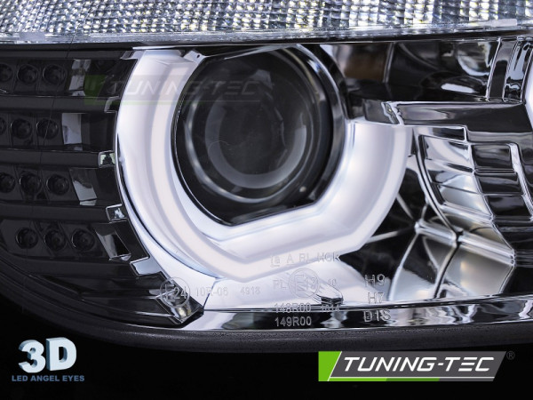 Přední světla s U-TYPE LED pro BMW F30/F31 2011-2015 chromová