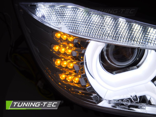 Přední světla s U-TYPE LED pro BMW F30/F31 2011-2015 chromová