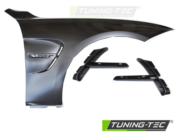 Přední sportovní blatníky s LED blinkry pro BMW F30 F31 2011-2018 black edition M style