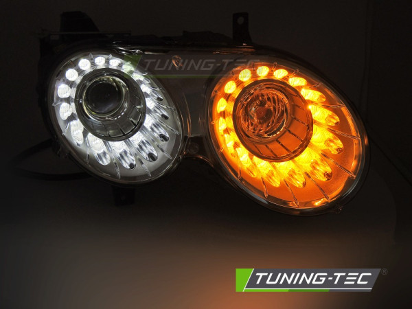 Přední světla s LED, pro BENTLEY GT 03-08 LED chrom xenon
