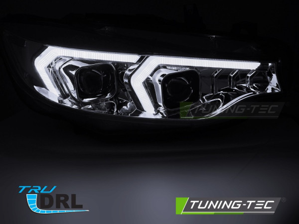 Přední světla s LED, pro BMW F32/F33 2013-2017 chrom xenon