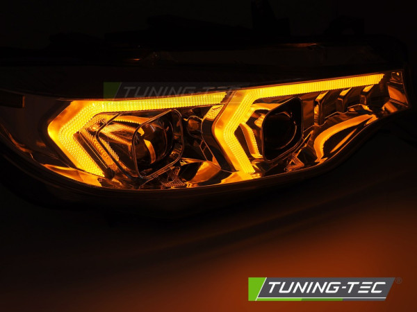 Přední světla s LED, pro BMW F32/F33 2013-2017 chrom xenon