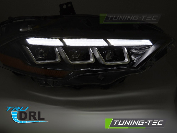 Přední světla Full LED, denní svícení, pro Ford Mustang 2018-2021, černá