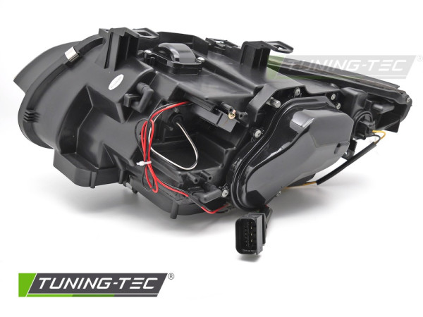 Přední světla xenon D1S 3D LED žluté angel eyes BMW E92/E93 06-10 chromová