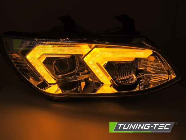 Přední světla xenon D1S 3D LED žluté angel eyes BMW E92/E93 10-13 chromová